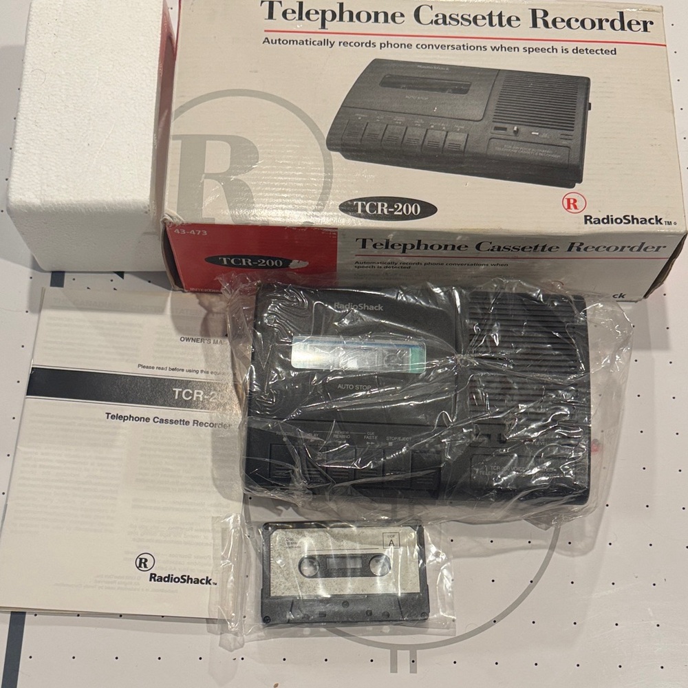 RadioShack Telephone Cassette Recorder TCR-200